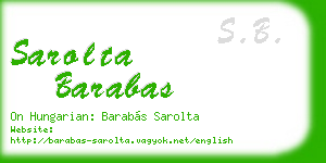 sarolta barabas business card