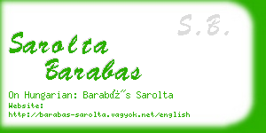 sarolta barabas business card